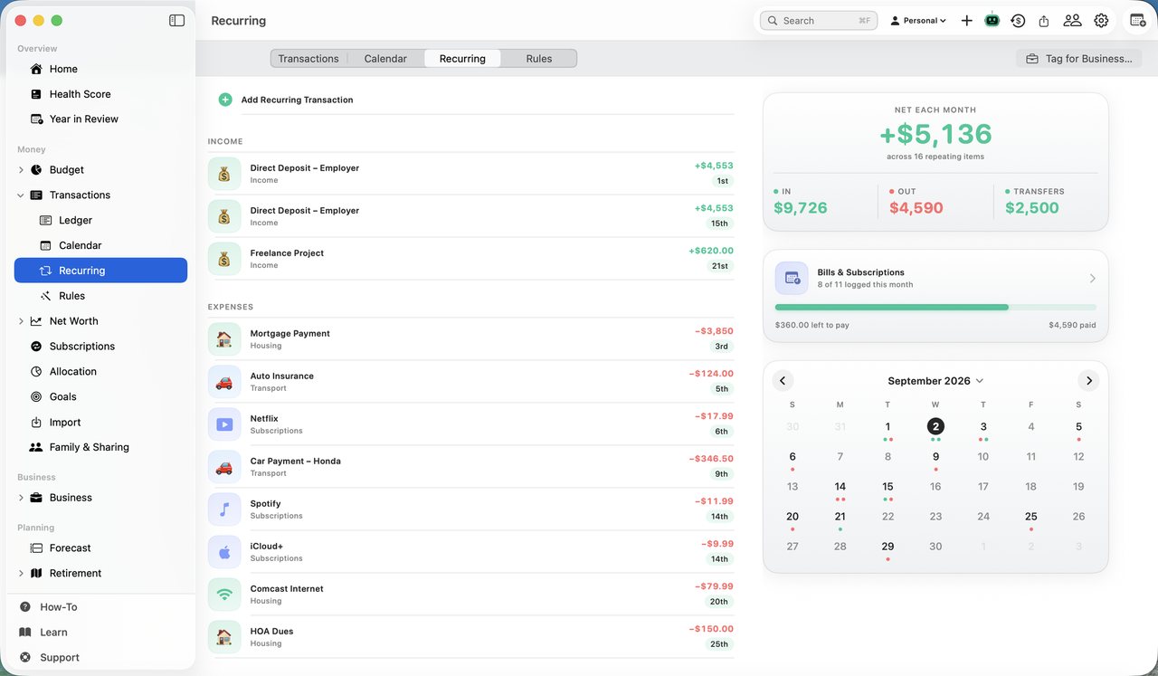 Simple Finance on Mac